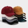 Wholesale Valentine's Day fashion rose embroidered corduroy baseball cap female trendy spring outdoor travel Sun-proof peaked cap