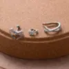 Wholesale 1 Piece Ear Cartilage Rings & Studs Sweet Simple Style Geometric Flower 316L Stainless Steel Copper Waterproof Non Tarnish Surgical Steel Zircon