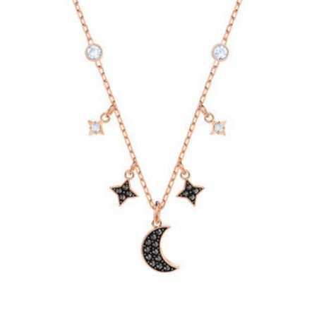 Wholesale Copper Evil Eye Necklace with Ethereal Tassels and a Dancing Swan Heart Collar Chain