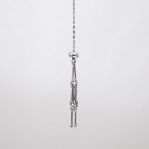 Oblong rod 1.2x15mm / Extended stick steel color 12 layers (20cm net pocket + 5cm hanging chain)