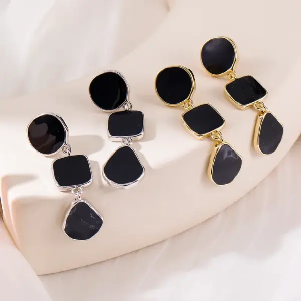 Wholesale 1 Pair Modern Style Square Copper Drop Earrings