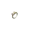 Wholesale Butterfly Ring For Women In Copper With 14K Real Gold Electroplated Finish And Zircon Inlay