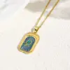 oly-41e0974c3e69972b4496ecdcf2318dcc Wholesale Handmade Alien Pendant Necklace With Golden Plated Copper And Water Plating, Featuring Ball Chain, Sibling Suit Design