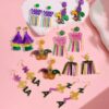 Wholesale Carnival Earrings Earrings Earrings Bohemian Style Drop-Shaped Simple Distinctive Acrylic Tassel Earrings for Women