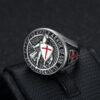 oly-41e3a03cd026162a8cb7c0b83e02ff89 Wholesale Popular Men's Titanium Steel Gold-Plated Ring Retro Temple Knight Red Cross Shield Ring