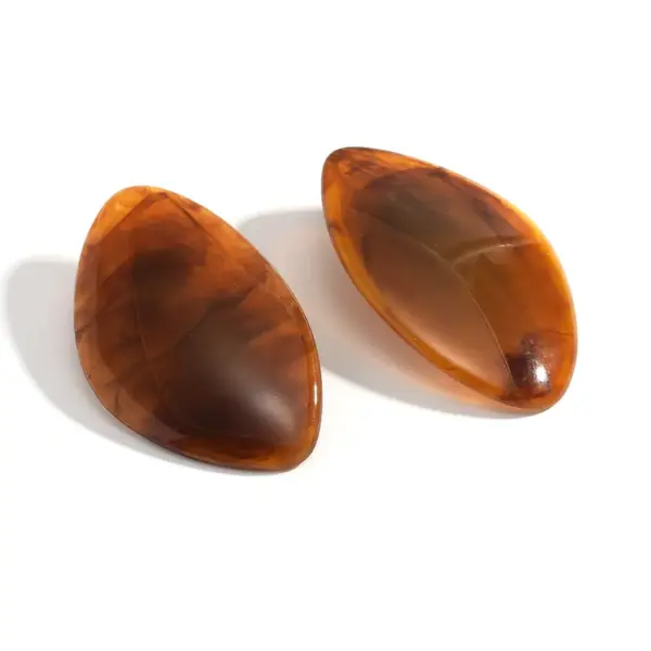Wholesale Geometric Brown Resin Stud Earrings For Women With 304 Stainless Steel Posts