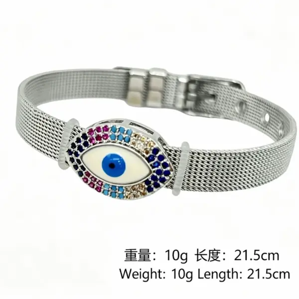 Wholesale Unisex Animal Bracelet With Bezel Setting, PVD Coated 304 Stainless Steel Featuring Zircon Inlay And 0.03µm Gold Plating Thickness