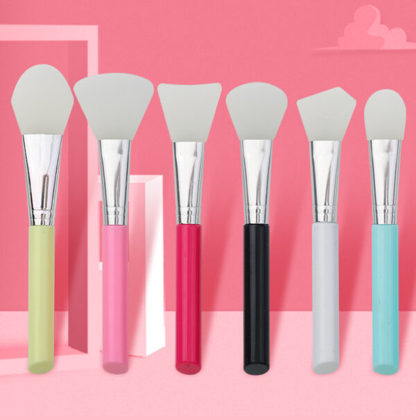 Wholesale Beauty Silicone Brush Mask Brush Makeup Brush Soft Hair Brush Mud Mask Beauty Makeup Tools Fan-shaped Fruit Acid Brush