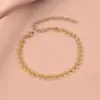 Wholesale Simple Style Leaf 304 Stainless Steel 18K Gold Plated Bracelets In Bulk