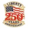 Wholesale Creative Style Independent 250 Anniversary Emblem Brooch Pin Fashionable Clothing Accessory Chest Pin