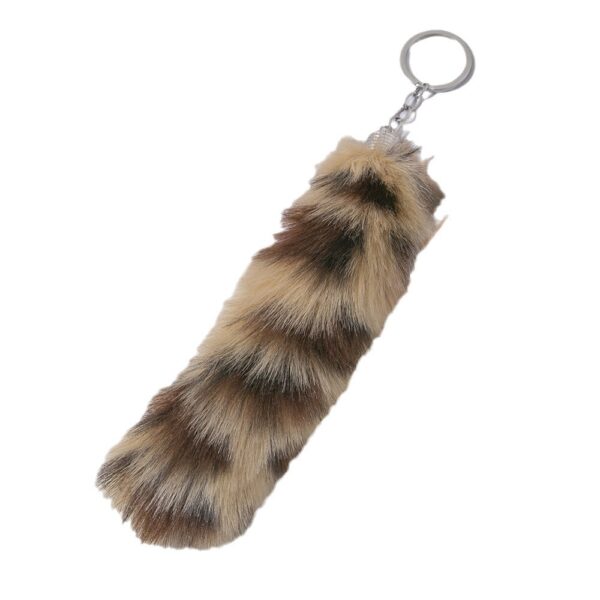 Wholesale Car Keychain Bag Pendant Pendant Irregular Contrast Fox Hair Keychain Keychain