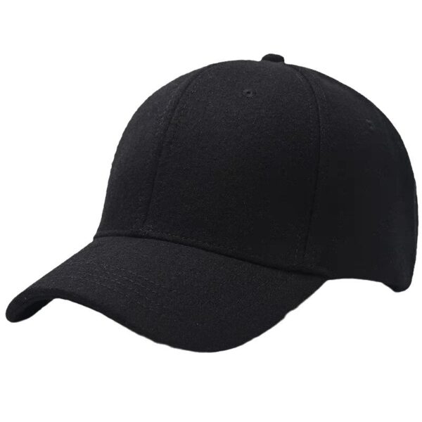 Wholesale Big Head Wool Warm Baseball Cap Men's Winter Thickened Cold-proof Dad Grandpa Hat plus size Cap Men's
