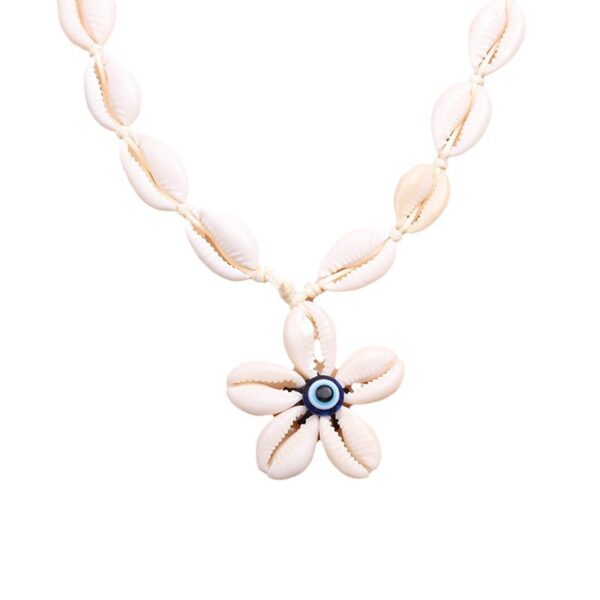 oly-4246ff280614b9549872affe57c718f9 Wholesale fashion exaggerated necklace demon eyes shell pendant summer holiday style necklace retractable jewelry women