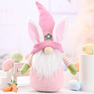 Easter knitted doll pink