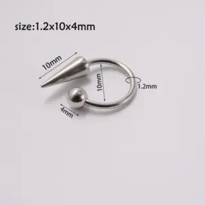 Steel Ball Horseshoe-1.2*10*4mm / As Shown in the Figure