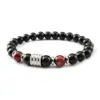 Wholesale Simple Style Classic Style Round Stainless Steel Natural Stone Glass Chakra Bracelet