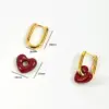 Wholesale 1 Pair Retro Simple Style Heart Shape Plating 304 Stainless Steel Drop Earrings