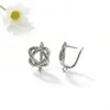 Wholesale Geometric Smooth Stud Earrings For Women In Copper With Golden Plated Water Plating And 0.03µm-0.05µm Thickness