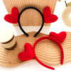 oly-428eaa96cedc91cb712c70076678881c Wholesale Valentine's Day Headwear Cute Red Love Hair Band Tanabata Bridesmaid Wedding Funny Hair Card Girl Headband Hair Accessories Women