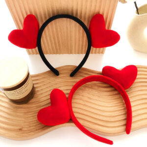 Wholesale Valentine's Day Headwear Cute Red Love Hair Band Tanabata Bridesmaid Wedding Funny Hair Card Girl Headband Hair Accessories Women