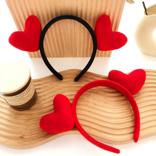 oly-428eaa96cedc91cb712c70076678881c Wholesale Valentine's Day Headwear Cute Red Love Hair Band Tanabata Bridesmaid Wedding Funny Hair Card Girl Headband Hair Accessories Women
