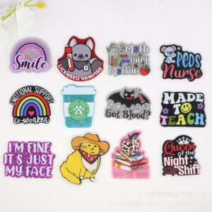 oly-4291bca8d1b6e2badb934bc58515387d Wholesale loose powder cartoon letter rainbow love drink jewelry acrylic pin DIY patch accessories