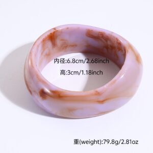 52# bracelet - purple - irregular ring - wide band