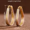 Wholesale Three-dimensional Geometric Earrings For Women In Copper With KC Golden Water Plating And 0.03µm Thickness