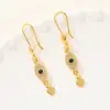 Wholesale Devil's Eye Drop Earrings For Women In Brass With 14K Real Gold Electroplated Finish And 0.03µm Thickness