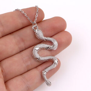 Snake necklace silver