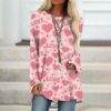 oly-42caadf33540c5337ccb05fef332d0e1 Wholesale Spring 3D ValenTine's Day HearT PrinT Women's Casual Loose RounD Neck Long-sleeveD T-shirT