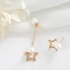 Wholesale Tassel Drop Earrings With Copper Craft And Zirconia Inlay, Featuring 925 Sterling Silver Ear Pins In Simple Style