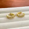 Wholesale 1 Pair Modern Style Classic Style Pentagram Star Plating Inlay Copper Zircon K Gold Plated Rose Gold Plated White Gold Plated Earrings