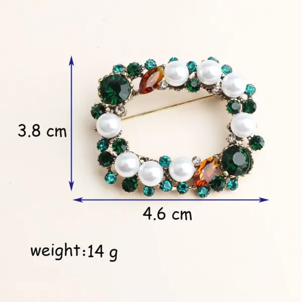 Wholesale Asymmetrical Zinc Alloy Pin Garland With Artificial Pearl Inlay, Perfect For Independence Day