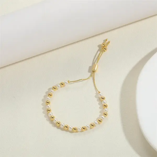 Wholesale Copper 14K Gold Plated White Gold Plated Vintage Style Round Bracelets