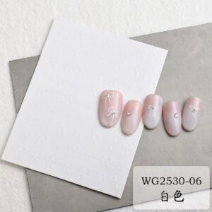 White bow ribbon (wg2530-06)