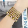 Wholesale Hip-Hop Retro Round 304 Stainless Steel Bracelets In Bulk