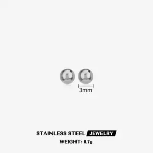 Steel Ear Studs-3mm (Marking S999)