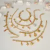 Wholesale PVD Coated Real Gold Plated 18K Gold Starfish Conch Shell 304 Stainless Steel Hawaiian Lady Beach Waterproof Non Tarnish 304 Stainless Steel Lobster Trigger Clasp Closure Bracelets