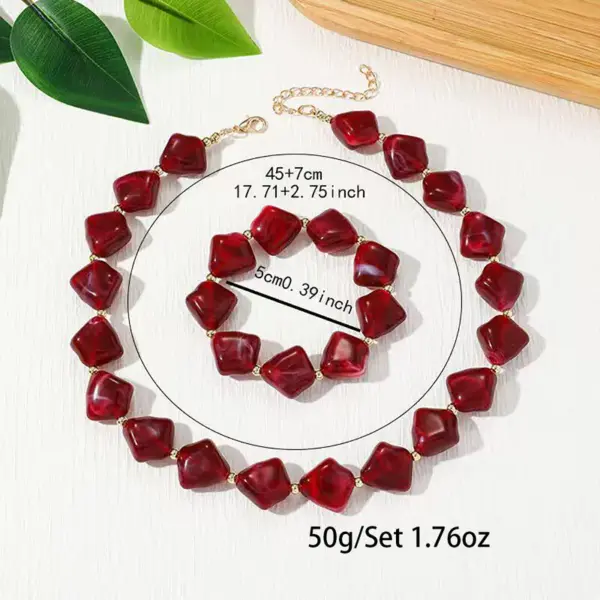 Wholesale Geometric Jewelry Set For Women Featuring Electroplated 304 Stainless Steel With KC Golden Plated Finish And Cable Chain
