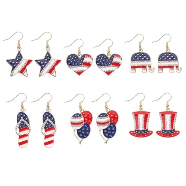 Wholesale 1 Pair Simple Style Classic Style Printing Printing Inlay Zinc Alloy Rhinestones Drop Earrings