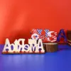 Wholesale Wooden Letter Decorations American National Day Scene Decoration Props Cartoon Grid Home Festival Supplies