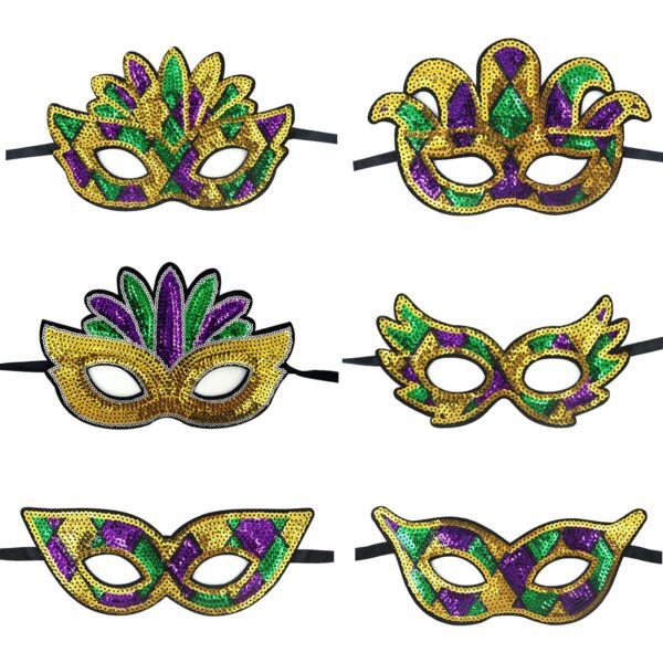 oly-43e1e5dacf1c9419d1bdc988a12d84c4 Wholesale Carnival Three Color Headband Mask Necklace Carnival Theme Carnival Prom Party