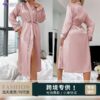 oly-43eea2e645ea8ef4895653a90a4478e9 Wholesale Factory Fashionable Imitation Silk Nightgown Ice Silk Thin Bathrobe Printed Cardigan Pajamas for Women Summer Sexy Over-The-Knee Nightgown