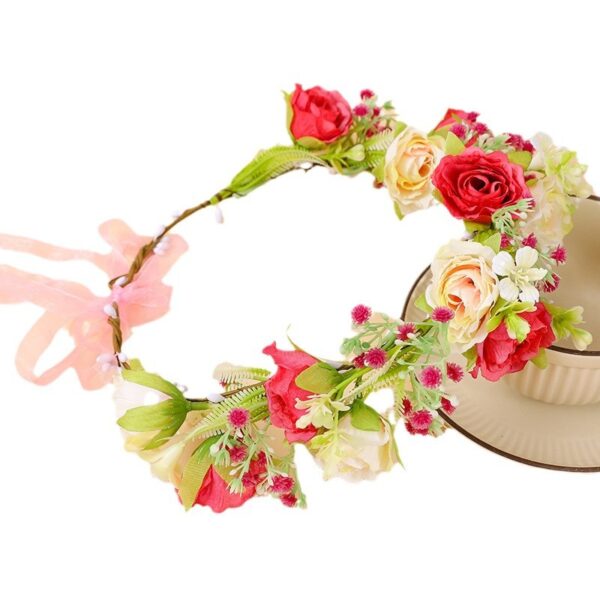 Wholesale Hawaiian Bridal Headdress Fairy Garland Hair Ring Starry Flower Headband Travel Photo Hair Accessories Headband
