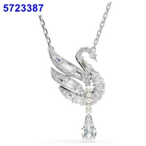 Swan wings with diamond necklace