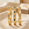 oly-4422ddd52e2600e067174db5ada72811 Wholesale Stainless steel colorfast jewelry, gold-plated kaleidoscope titanium steel bracelet