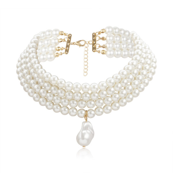 oly-44323ffde56618f4f1daa26e80c53eb6 Wholesale jewelry fashion imitation pearl necklace female retro special-shaped baroque girl clavicle chain manufacturers