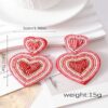 oly-4435729bb579194bb197bd19076cbe0d Wholesale style fresh sweet Valentine's Day handmade fabric lovely earrings personalized creative autumn and winter women's earrings