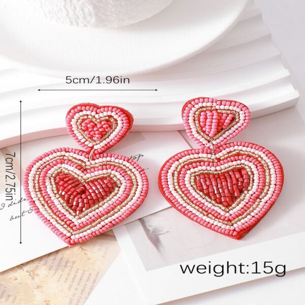 oly-4435729bb579194bb197bd19076cbe0d Wholesale style fresh sweet Valentine's Day handmade fabric lovely earrings personalized creative autumn and winter women's earrings